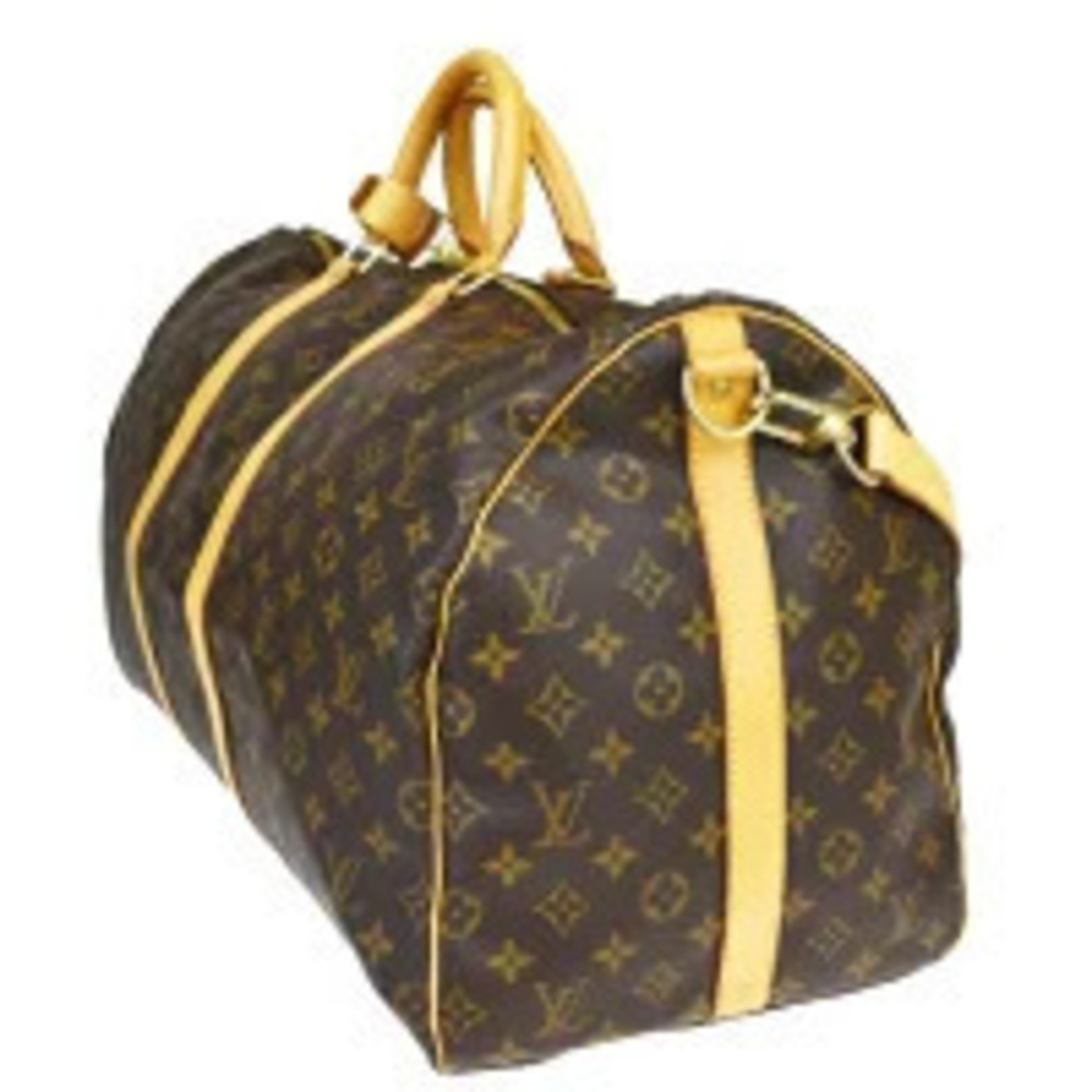 Louis Vuitton Bag Shoulder Monogram Handbag Boston Keepall Bandouliere Brown